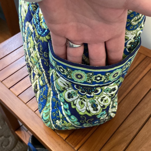 Vera Bradley Pleated Tote + Trifold Wallet Set in Rhythm and Blues (Retired) - Picture 10 of 13